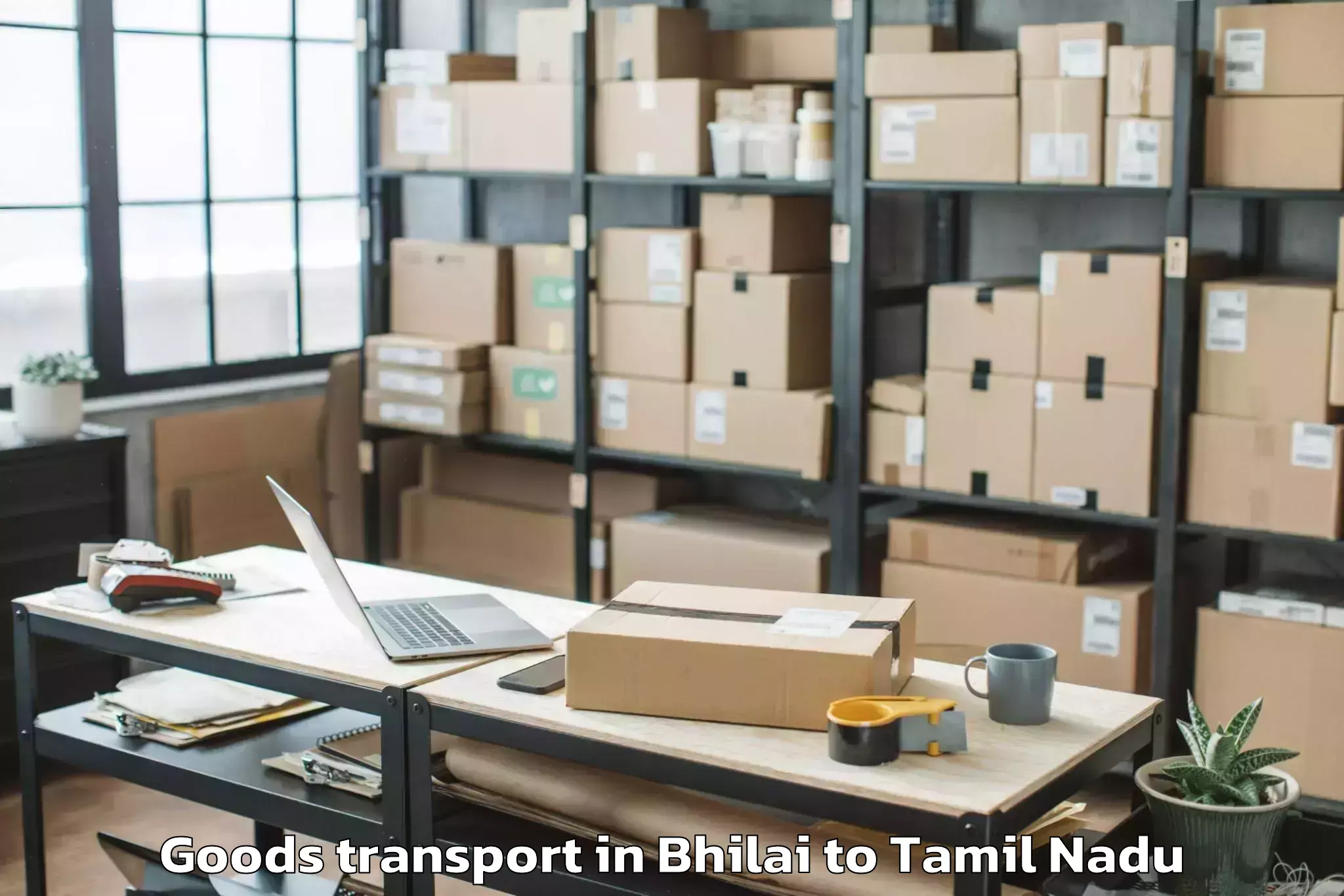 Quality Bhilai to Manamadurai Goods Transport